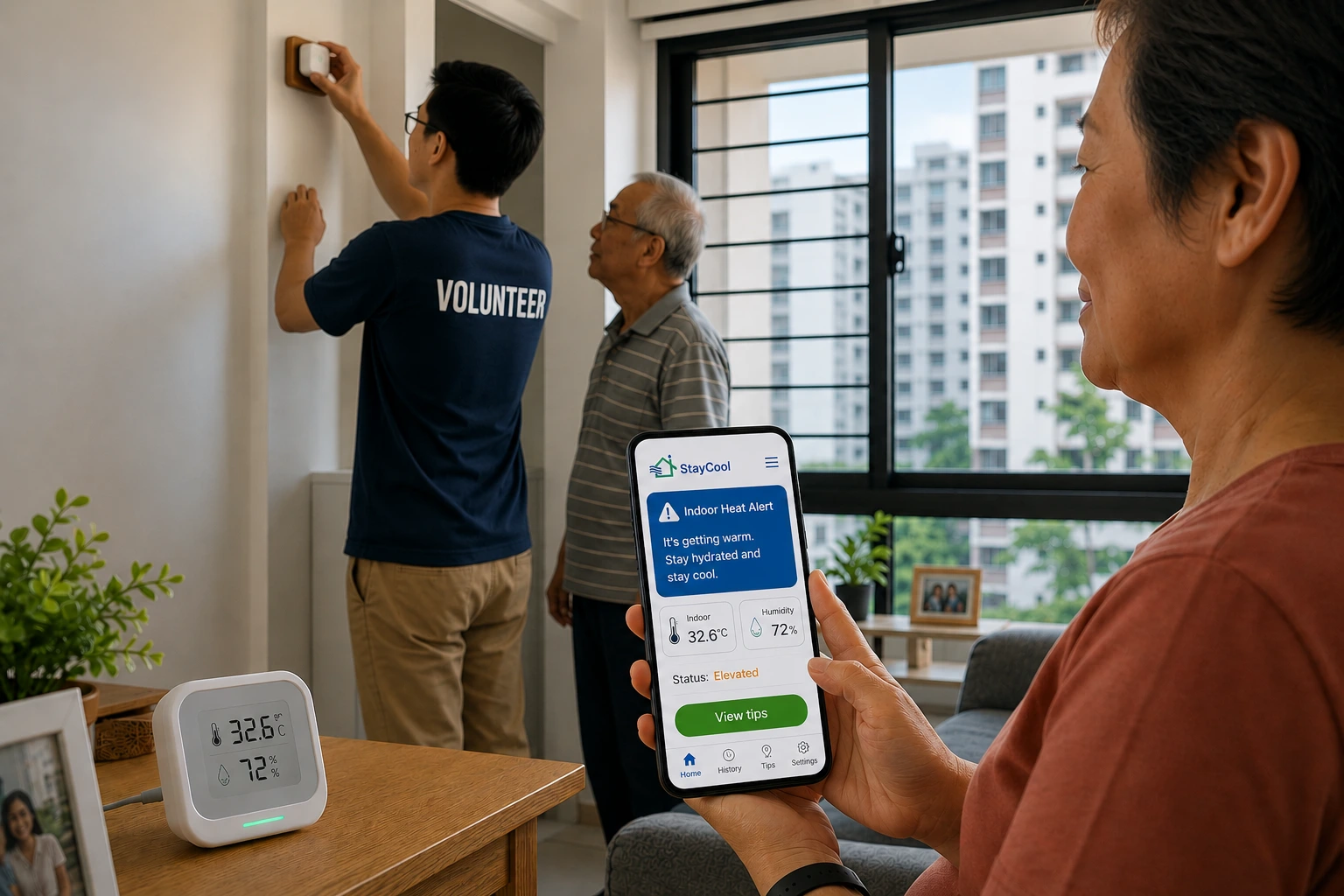 StayCool: An AI-Optimised Heat Warning System for Communities